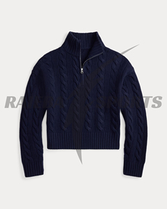 Pull décontracté d'hiver pour femme de qualité supérieure, fabriqué par le fabricant, avec boutons sur le devant, col personnalisé, 100% laine, anti-boulochage - Product Image 1