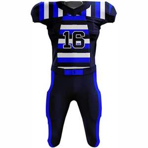 Maillot de football américain sur mesure à manches courtes 100% polyester Taille plus grande Évacuation de l'humidité Protection UV Respirant - Product Image 1