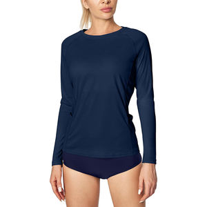 Venta al por mayor UPF 50 + Ropa de protección solar Fabricante Verano al aire libre Transpirable Camiseta de manga larga personalizada para mujeres Rash Guard - Product Image 4