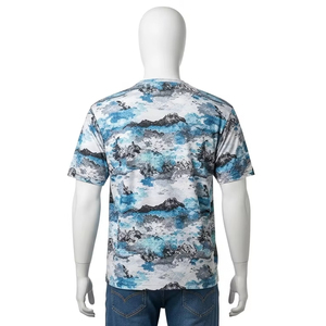 เสื้อทีเชิ๊ตพิมพ์ลายดิจิทัลคอกลมสำหรับผู้ชายไซส์พิเศษเสื้อยืดผ้าฝ้ายโพลีเอสเตอร์ผ้าคอตตอนผสมแขนสั้นลำลองเสื้อผ้ากีฬา - Product Image 4