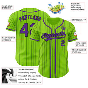 Maillot de Baseball Offre Spéciale Couleur Verte Avec Rayures Conception Vêtements De Sport Polyester Fait Chemises De Sport Avec Conception Personnalisée - Product Image 3