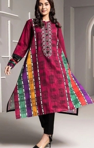 Belle robe Maxi en soie pour femmes pakistanaises impression numérique broderie travail Lehenga Choli grande taille - Product Image 6