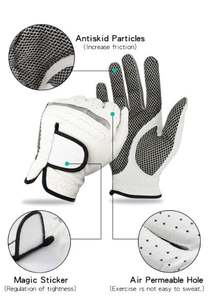 Nouveauté Gants de golf en cuir de mouton véritable de qualité supérieure personnalisés Fournisseur Gants de golf respirants avec logo personnalisé - Product Image 3