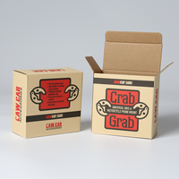 Boîte à rabat en papier kraft écologique recyclable personnalisée, imprimée recto-verso, doublée d'éponge, légère, emballage brun magnétique