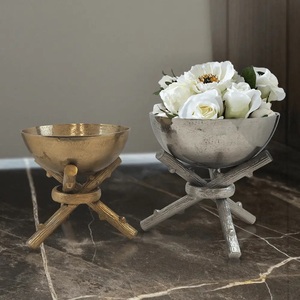 Luxury Design <b>Metal</b> Candy <b>Bowl</b> with Stand Gold and Silver Finished <b>Metal</b> Serving <b>Bowl</b> Wedding Centerpiece Dinnerware Nut <b>Bowl</b> - Product Image 4