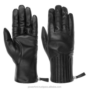 Guantes de vestir de piel de vaca con logotipo personalizado 2025 guantes de pantalla táctil cómodos a prueba de viento de invierno de Color negro para hombre para conducir - Product Image 2