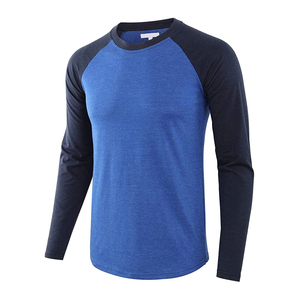 T-shirt raglan en coton de haute qualité pour hommes, manches contrastées, tenue décontracté à la mode, logo personnalisé, vente en gros du fabricant OEM au Bangladesh - Product Image 1