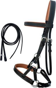 Bride de traction équine avec rembourrage coloré-Marron/Violet Très jolie en personne Bride de traction occidentale - Product Image 4