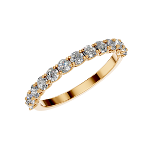 Anillo de canal de diamante personalizado de oro amarillo sólido de 14K Fabricante indio de alta demanda OEM IGI MOQ bajo Compra a granel Diamantes Oro - Product Image 6