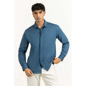 Camisas Casuales para Hombre con Cuello Mao, 100% Algodón Popelina, Diseño a Cuadros, ODM, MN-CS-WS25-299 - Product Image 3