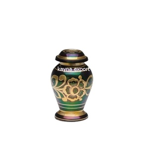 New Unique Designer Beautiful Metal American Style Biodegradable <b>Keepsake</b> Urn <b>Ashes</b> 3 Cubic Inch Capacity Small Cremation <b>Ash</b> - Product Image 1