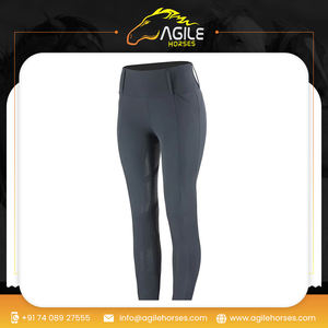 Leggings ultrasuaves para montar a caballo, Pantalones de mujer elásticos de 4 vías, ropa ecuestre a granel personalizada al por mayor, medias antipila - Product Image 6