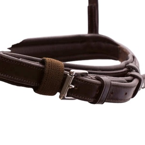 Cabezal de Cuero Ligero de Calidad Premium, Tamaño Personalizado, Estilo Hannoverano para Caballos de Carreras, con 4 Filas de Cristales, Estándar Internacional - Product Image 1