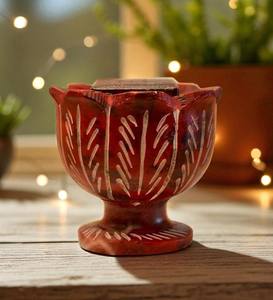 2,5X2,5 tallado a mano esteatita Rosa incienso titular elegante Floral Agarbatti quemador para meditación, Yoga y decoración del hogar - Product Image 2