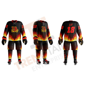 Maillots de hockey pour jeunes hommes, personnalisables, vêtements de hockey sur glace vierges, tailles S-8XL, nom et numéros cousus - Product Image 3