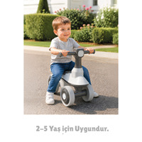 Tricycle en plastique pour enfants de 2 à 3 ans, design équilibré à 4 roues, roues en caoutchouc silencieuses, rose