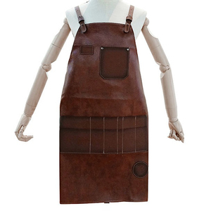 New ODM Custom Made Sleeveless Leather <b>Apron</b> High Quality Fabric with Pocket for Men and Women Low MOQ <b>Kitchen</b> Chef Usage - Product Image 1
