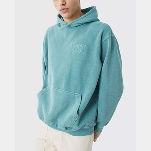 Hombres de alta calidad Vintage lavado ácido Streetwear Boxy Heavyweight Oversized Hoodie Knitted Winter Moda al por mayor - Product Image 6