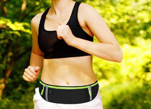 Cinturón reflectante impermeable ajustable para correr con bolsillos con cremallera OEM/ODM Fitness Jogging riñonera para bebé teléfono llaves bolsa - Product Image 6