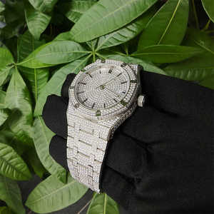 Ice Out Hip Hop Watch Oro Plata Rock Rap Full Bling Street Watch Marca de lujo Cuarzo Impermeable Iced Out Reloj brillante - Product Image 2