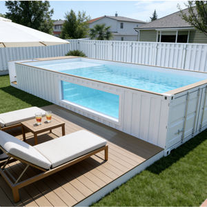 Piscina Elevada de Fibra de Vidrio de 40 pies para Familias, Resorts, Jardines Exteriores con Baldosas para Terraza, de Alta Resistencia - Product Image 6