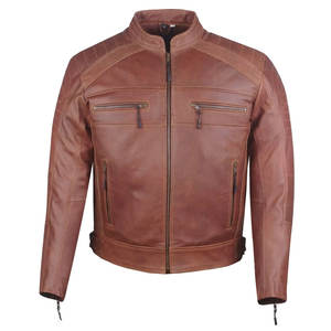 Chaqueta de Motociclista de Cuero Genuino al Mejor Precio, Chaqueta de Motociclista para Hombre en Oferta en Línea - Product Image 1