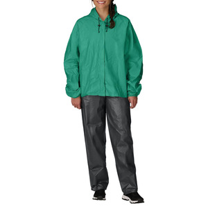 Trajes de lluvia cómodos y transpirables al por mayor para mujer, traje de lluvia impermeable con cuello con capucha para exteriores, traje de lluvia de Color sólido para mujer - Product Image 1