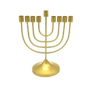 Authentique menorah à sept bras en laiton antique fait à la main bougeoir en métal bougeoir personnalisé vintage pour la maison ou le cadeau - Product Image 1