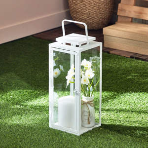 แท่นวางเทียนทำด้วยมือทำจากโลหะสีขาวหรูหราสไตล์คลาสสิกเหล็ก/เอสเอส/ทองเหลืองสำหรับงานแต่งงานคริสต์มาสของตกแต่งบ้าน - Product Image 1