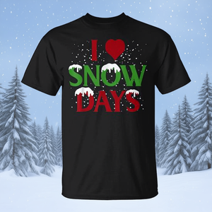 Camiseta de invierno con estampado de I Love Snow Days para educadores y estudiantes - Product Image 3