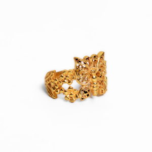 New Wholesale Fashion Charm 14k Gold Plated Butterfly Big Beautiful Band Ring for Women Girl Brass Jewelry Insect Accessories - Product Image 1
