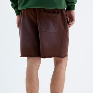 Personnalisable 100% coton lavage à l'acide Sweat Shorts High Street Style Solid Pattern Mid Waist Créez votre idée - Product Image 4