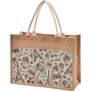 ถุงผ้าปอกระเจาเป็นมิตรต่อสิ่งแวดล้อมพิมพ์โลโก้ได้ตามต้องการแบบธรรมดาสำหรับตัวเลือกที่ยั่งยืนจากโรงงานบังคลาเทศ - Product Image 6