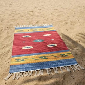 Alfombras y Juegos de Alfombras de Algodón con Diseño Floral, Reversibles, Plegables, de Felpa, Hechas a Mano, Modernas, Lavables, para Dormitorio, Sala de Estar, Viajes - Product Image 1