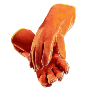Guantes de soldadura de cuero Partido de vaca de grado superior de seguridad del fabricante de la India - Product Image 4