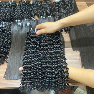 ผมต่อจากมนุษย์ผมหยิกแบบสองชั้นทำจาก100% เลมีเวียดนาม - Product Image 1