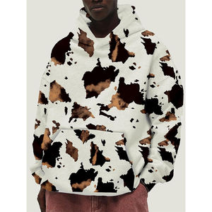 Sudadera con Capucha Extra Grande para Mujer, de Alta Calidad, 100% Algodón, Ecológica, Transpirable, con Logotipo Personalizado, Estilo Casual Urbano, Estampado de Leopardo - Product Image 6