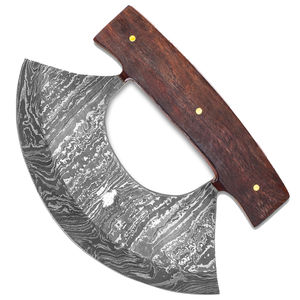 Cuchillo Ulu hecho a mano de Damasco Premium de la mejor calidad con mango de madera de rosa, cuchillo Ulu de cocina, hacha, servicios OEM al por mayor - Product Image 1