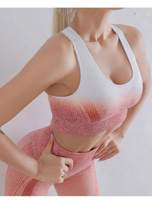 Best Quality Custom Color Logo Knitted Plus Size Waterproof Belt Solid Running Workout Sets for Women Gym & Yoga Wear - Product Image 4