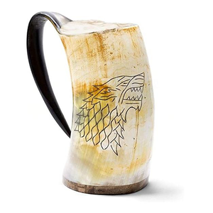 Meilleur vendeur, cornes à boire viking, tankard, cornes à boire sculptées de haute qualité, gravées, provenant d'un fournisseur indien - Product Image 4