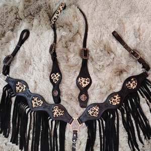Luxe Personnalisé Premium Western Cheval Headstall Collier De Poitrine Haute Qualité Équestre Équitation En Cuir Strass À La Main Cheval - Product Image 4