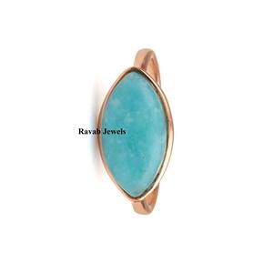 2025 naturel Smithsonite Quartz Marquise 8x16mm éternité Vermeil bague en pierres précieuses femmes Sterling 925 fabrication de bijoux en argent - Product Image 4