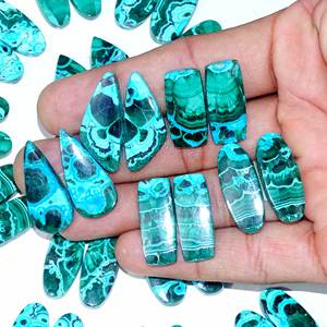 Lote a granel de cabujón de cuarzo y malaquita de crisocola Natural de alta calidad, piedras preciosas sueltas para la fabricación de joyas - Product Image 2