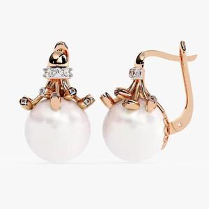 โรสโกลด์18K พร้อมเพชรประดับห้องแล็บทรงกลมสไตล์ฮิปฮอปหรูหราทันสมัยใหม่ - Product Image 1