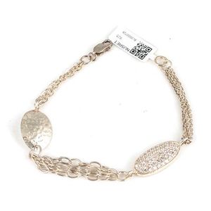 Bracelet chaîne de corps tendance en argent sterling 925 avec pierre brute - Product Image 1