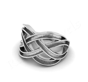 ขายส่งแหวนแบบกึ่งยึดแบบสร้างสรรค์เครื่องประดับชุบทองแบบบิดคุณภาพดีล่าสุดจากโรงงานผลิต - Product Image 4