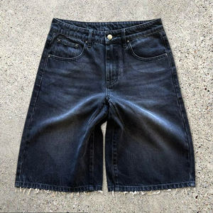 <b>High</b> Quality Custom <b>High</b> <b>Waist</b> Acid Washed <b>Jeans</b> Hip Hop Street Wear Fashion Casual Denim <b>Shorts</b> for Men - Product Image 2