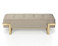 Banc en acier inoxydable doré pouf design moderne lit d'appoint pour chambre à coucher qualité incroyable en vente dans le salon