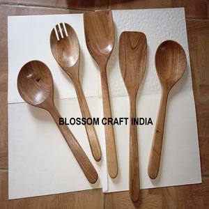 Elegante Juego de Cucharas de Cocina de Madera de Acacia, Utensilios de Cocina de Madera Duraderos para Servir, Producto Económico Ideal para Viajes - Product Image 6