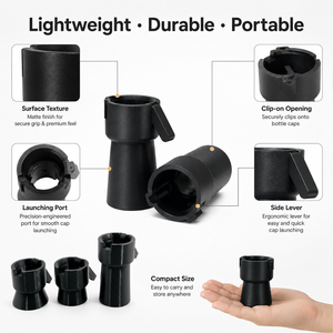 Lanceur de bouchons de bouteille viral, ouvre-bouteille à catapulte, en plastique écologique et durable, <span class=keywords><strong>gadget</strong></span> de fête original, jouet fantaisie - Product Image 3